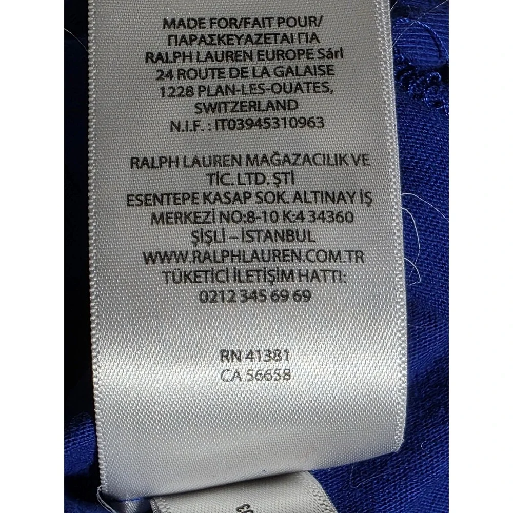 Polo Ralph Lauren USA American Flag T-Shirt Blue Mens Large 710720763003
